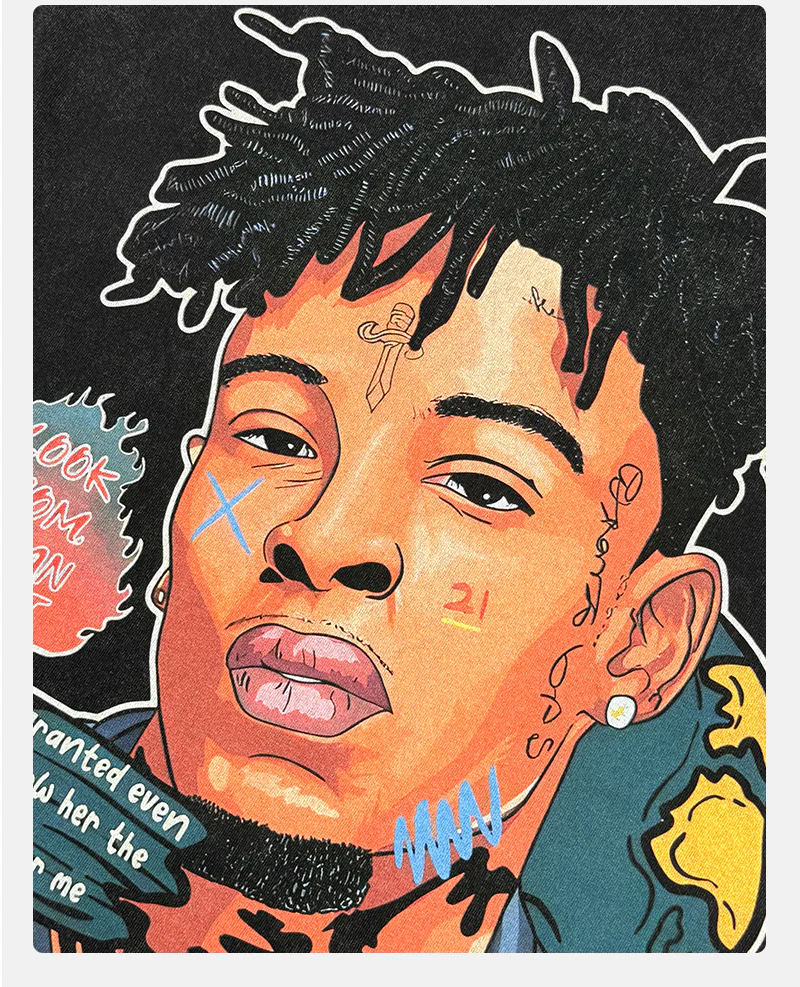 21 Savage By Comics 47 TEE - Image 4