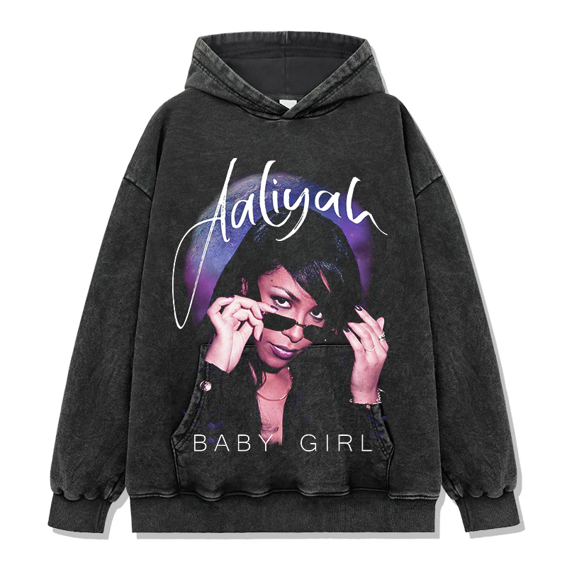 Baby Girl By Aaliyah Hoodie - Image 2