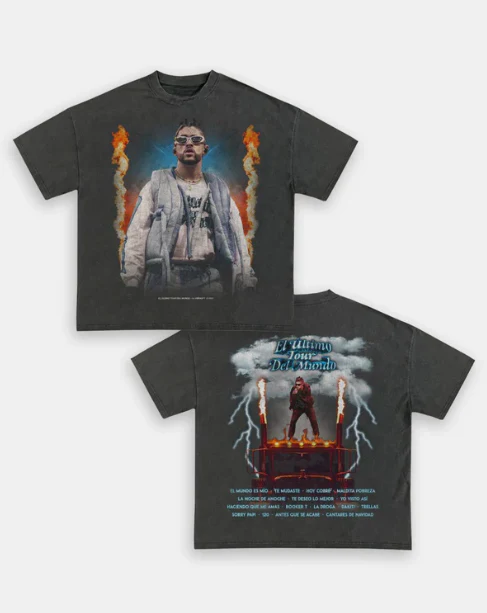 BAD BUNNY  "EL ÚLTIMO TOUR DEL MUNDO" VINTAGE BACK DESIGN TEE - Image 2