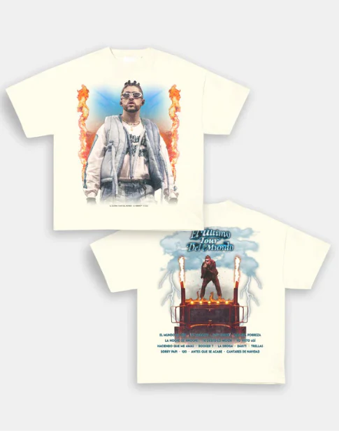 BAD BUNNY  "EL ÚLTIMO TOUR DEL MUNDO" VINTAGE BACK DESIGN TEE - Image 4