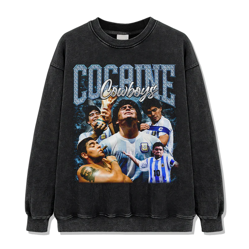 Cocaine Cowboys By Diego Maradona Sweatshirt - Image 2