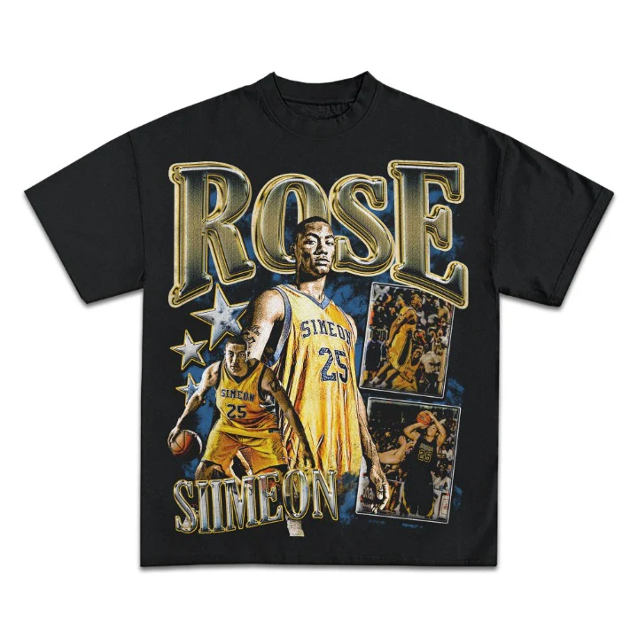 Derrick Rose Back Design Graphic TEE - Image 2