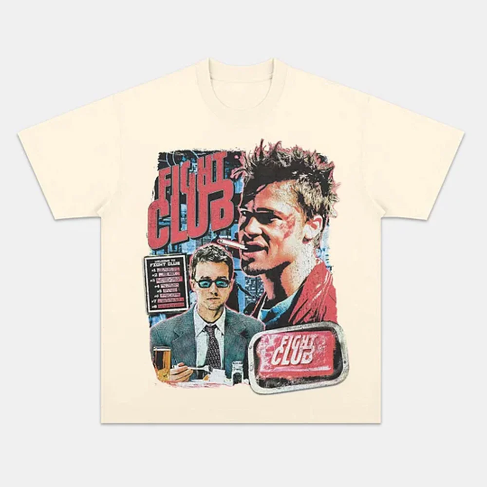 Fight Club 1999 Vintage Graphic Tee Iconic Movie Style - Image 3