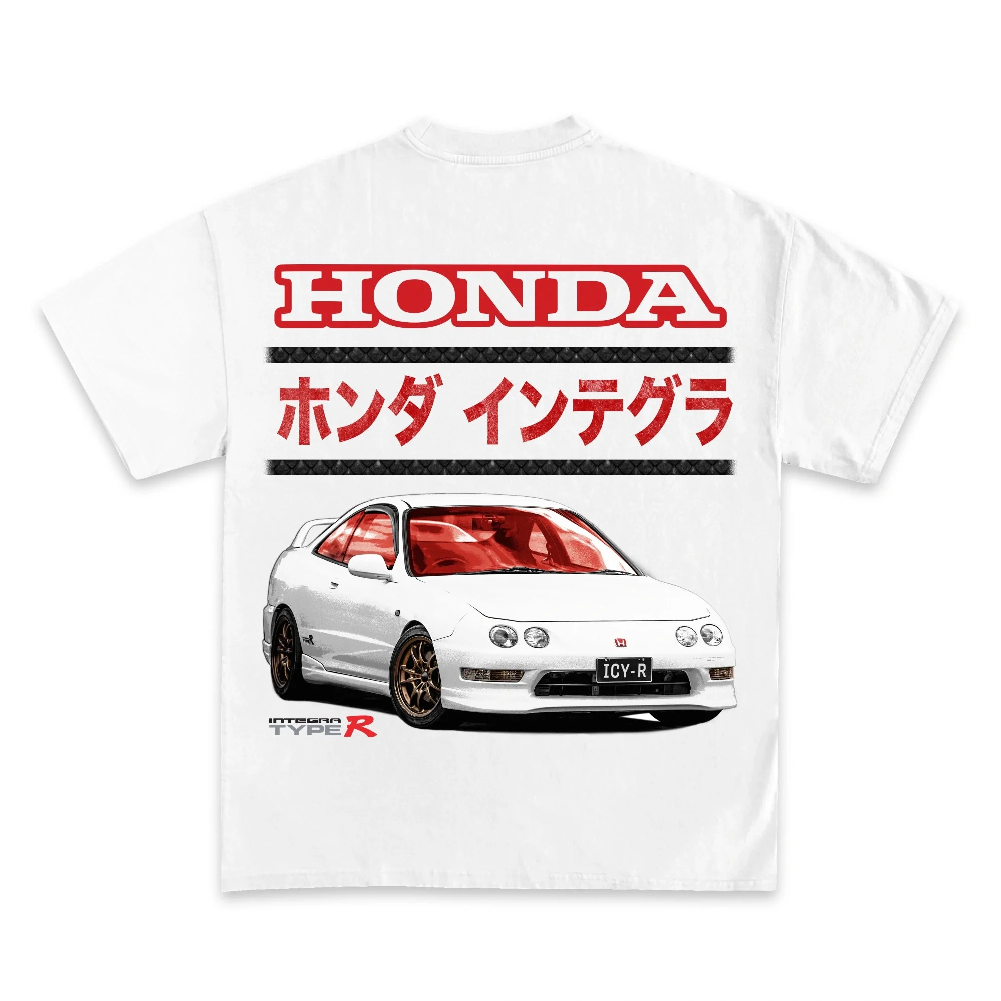 Honda "Integra Type R JDM" Racing Back Design Graphic TEE