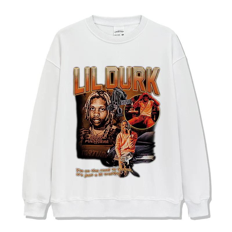 I Am on the Road to Riches,its Just a Lil Traffic by Lil Durk Sweatshirt - Image 3