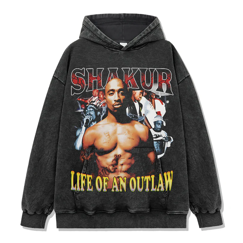Life of an Outlaw By Tupac Shakur Hoodie - Image 2