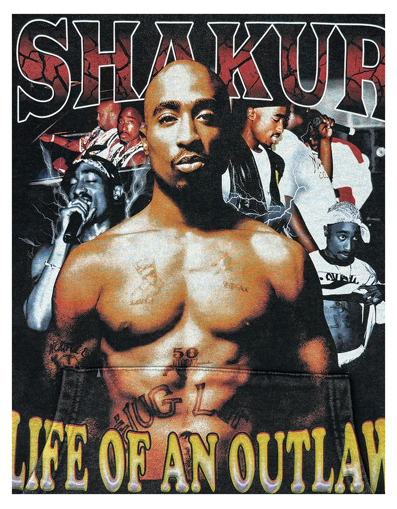 Life of an Outlaw By Tupac Shakur Hoodie - Image 3