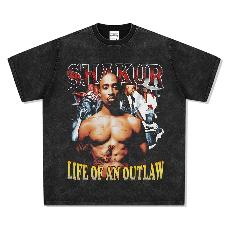 Life of an Outlaw By Tupac Shakur TEE - Image 3