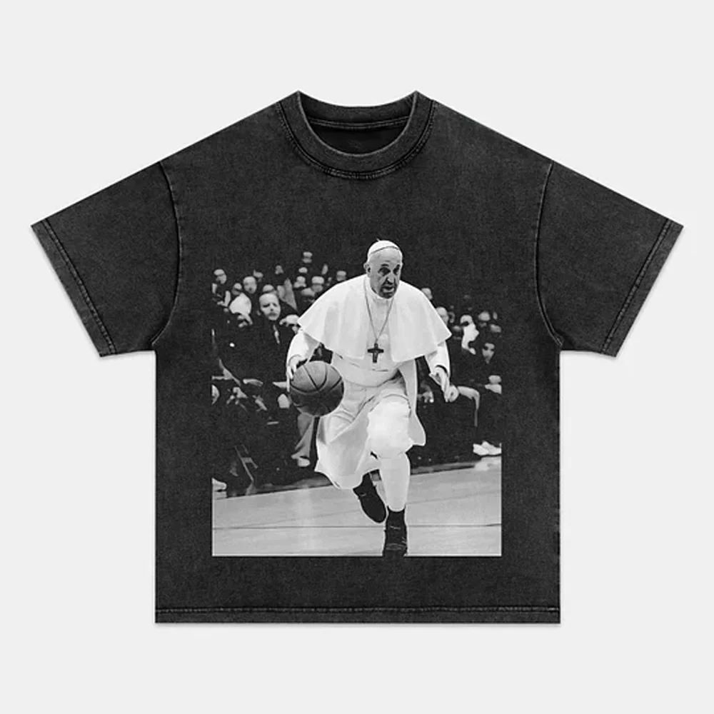 Pope Basketball Graphic Tee - Image 2