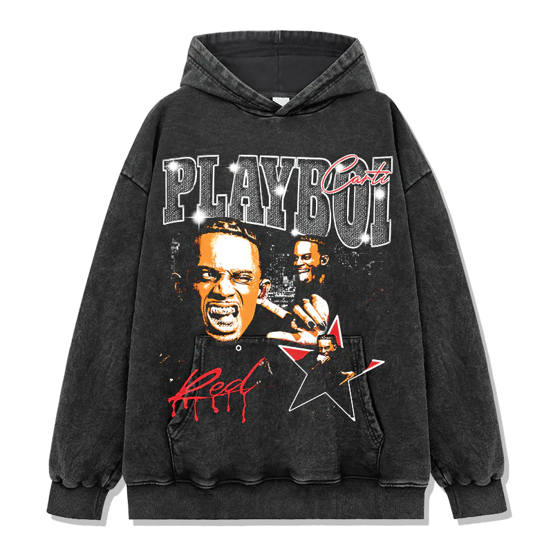 Red by Playboi Hoodie - Image 2