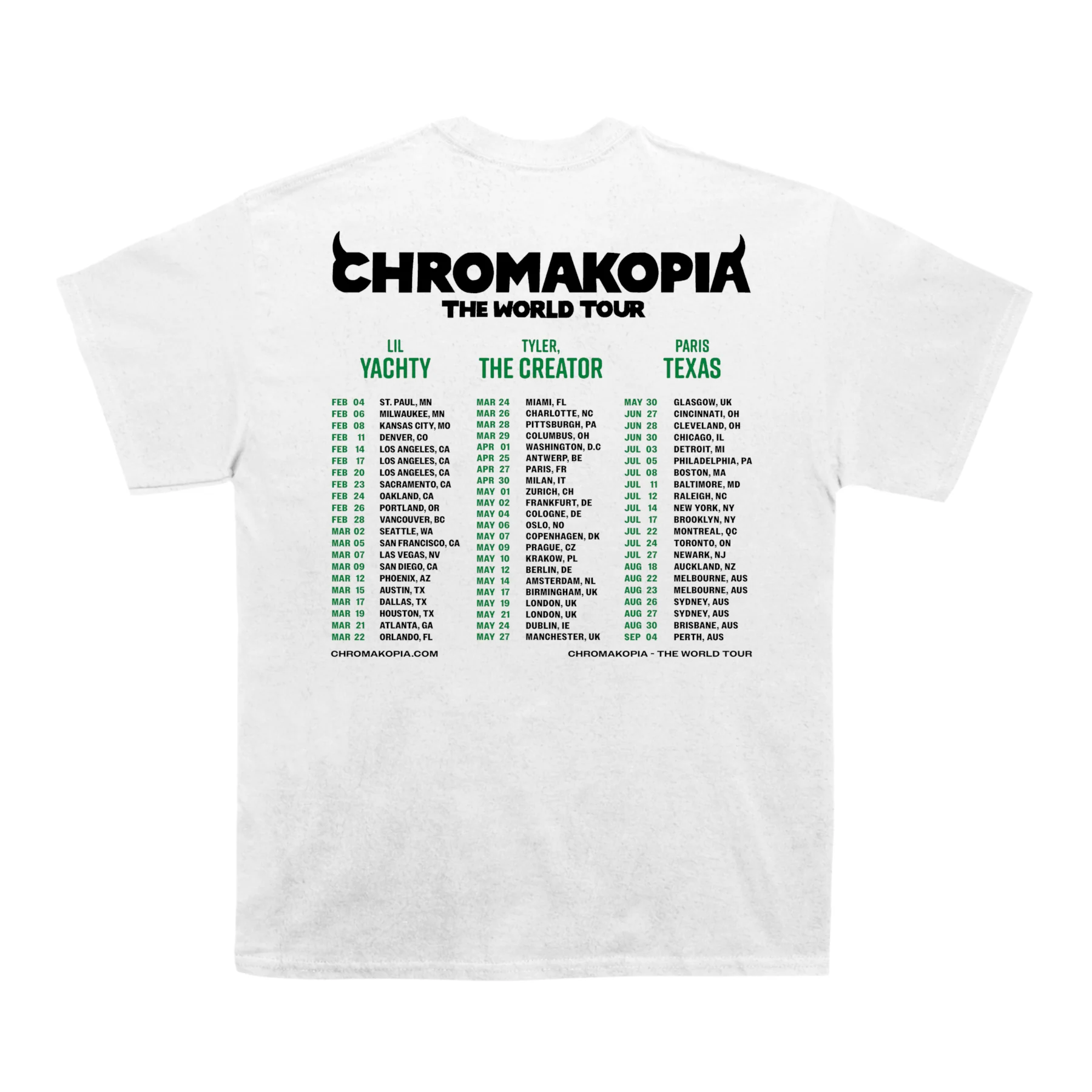 Tyler The Creator "Chromakopia Tour" Back Design TEE - Image 3